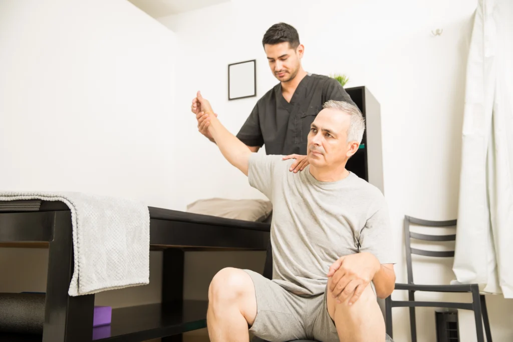 Rehabilitation after a transport accident, delivered at home